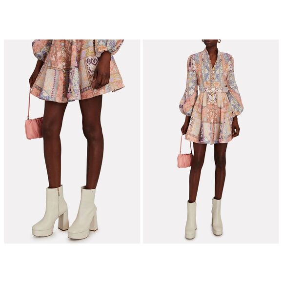 Larroudé Dolly Leather Platform Boots Size 8 Pre Owned Ivory - Picture 1 of 16